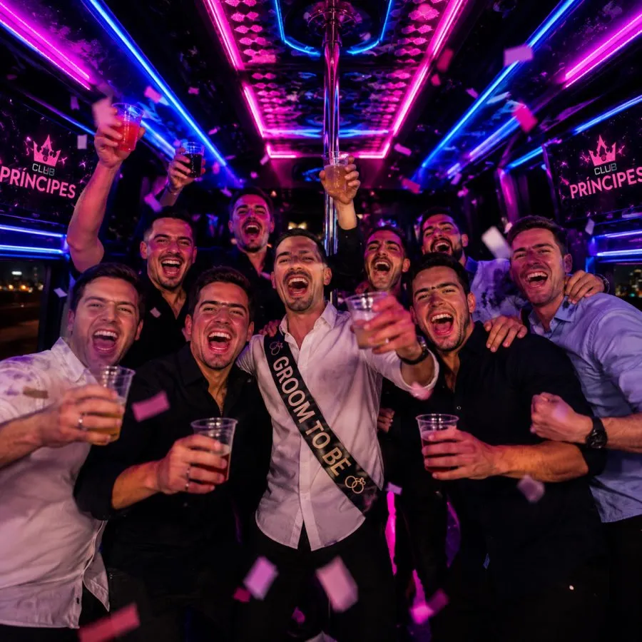 Despedida de soltero en el DiscoBus en Santiago
